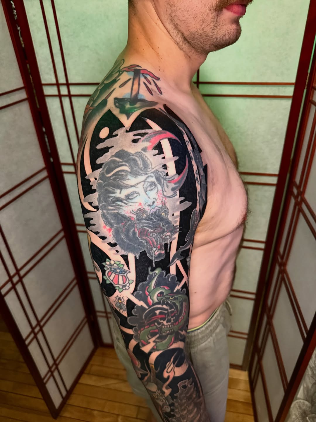 Tattoo by @jacobjamesk β neo_traditional, blackwork