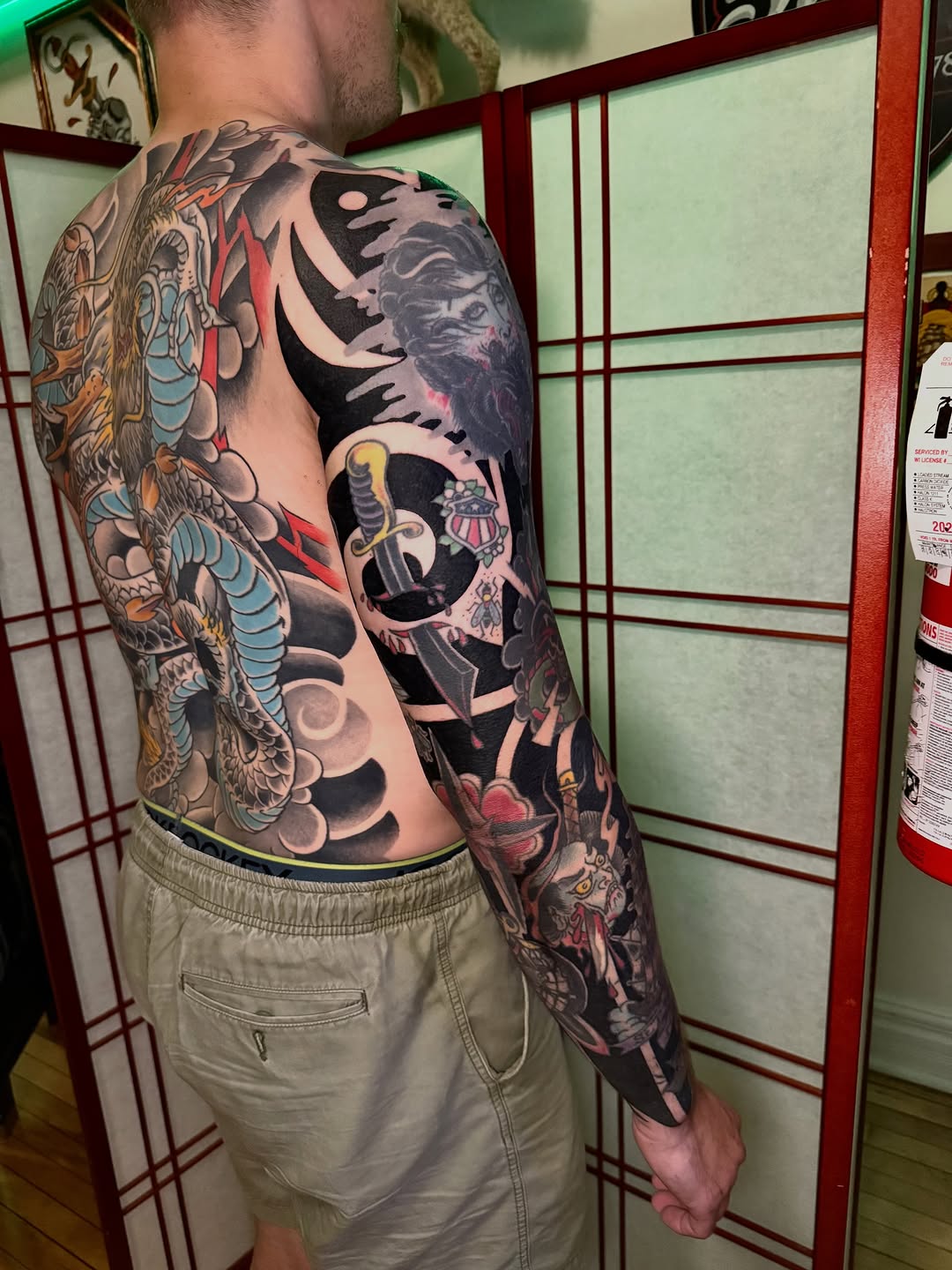 Tattoo by @jacobjamesk β japanese_irezumi, blackwork