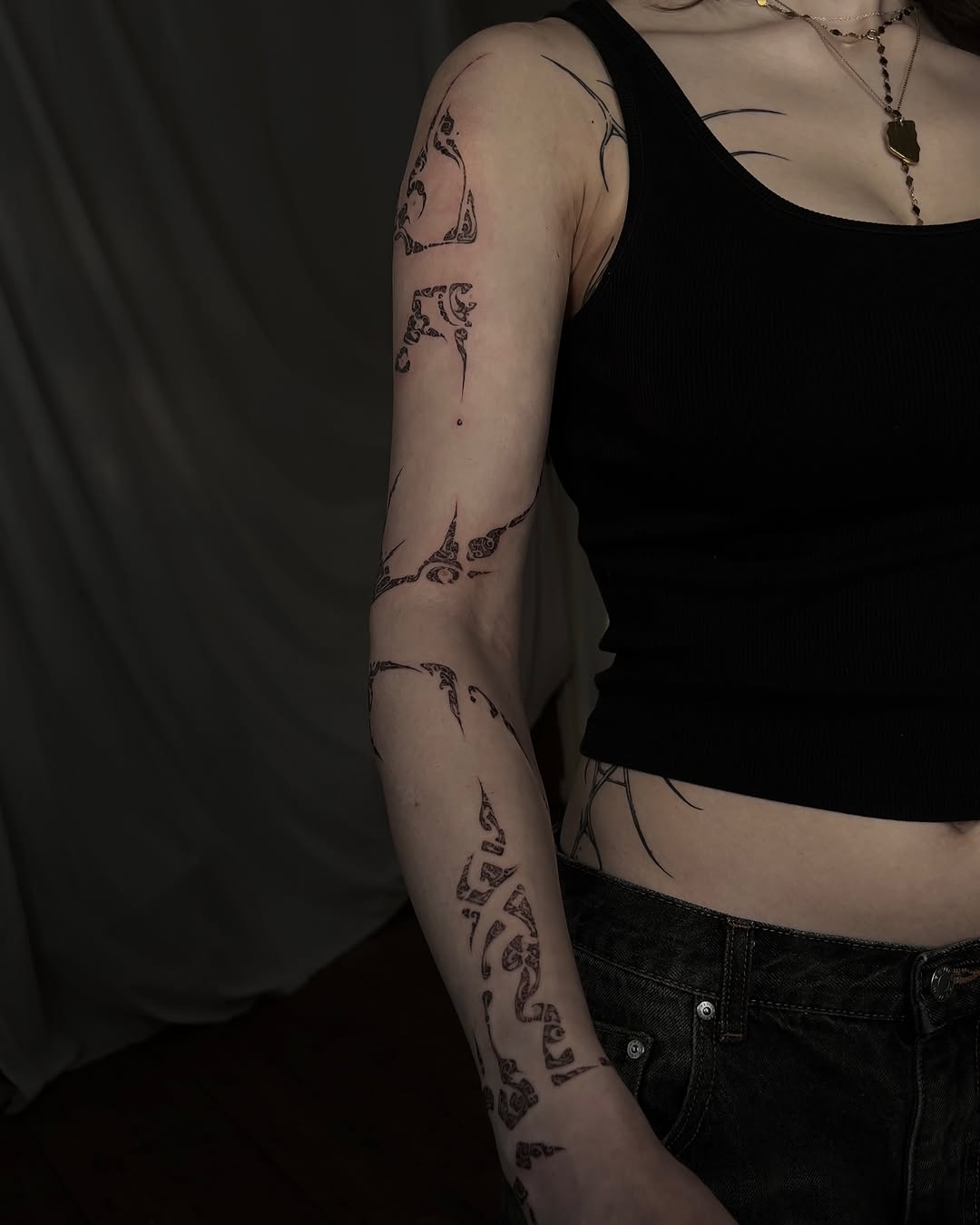 Tattoo by @orbritual โ tribal, blackwork
