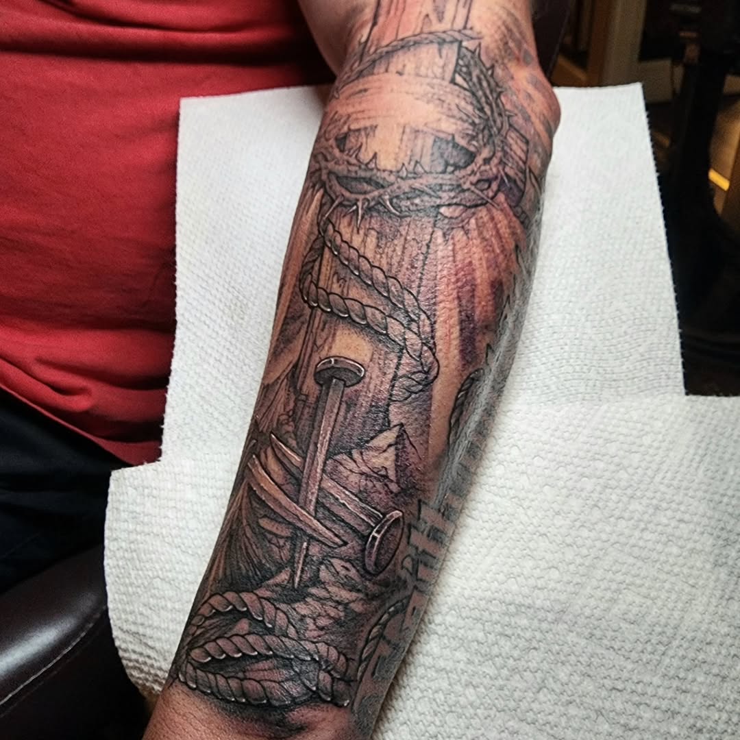 Tattoo by @401tattoo — black_and_grey, realism
