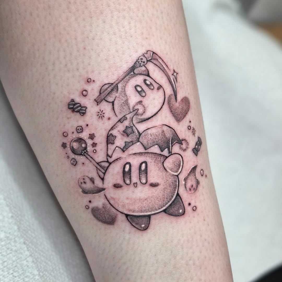 Tattoo by @janinks β black_and_grey, anime