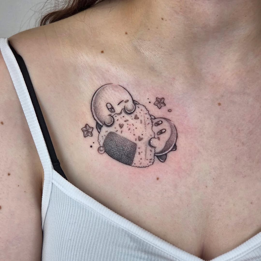 Tattoo by @janinks β anime, black_and_grey