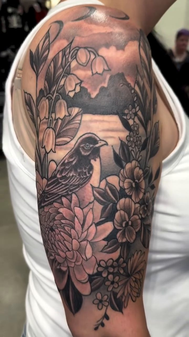Tattoo by @athenafunk — black_and_grey, realism