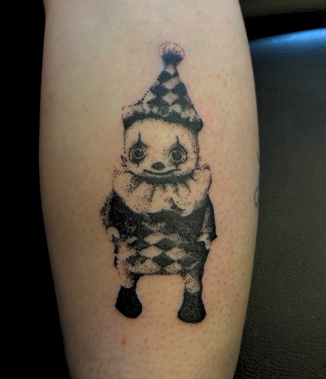 Tattoo by @cupidstunts__ — dotwork, black_and_grey
