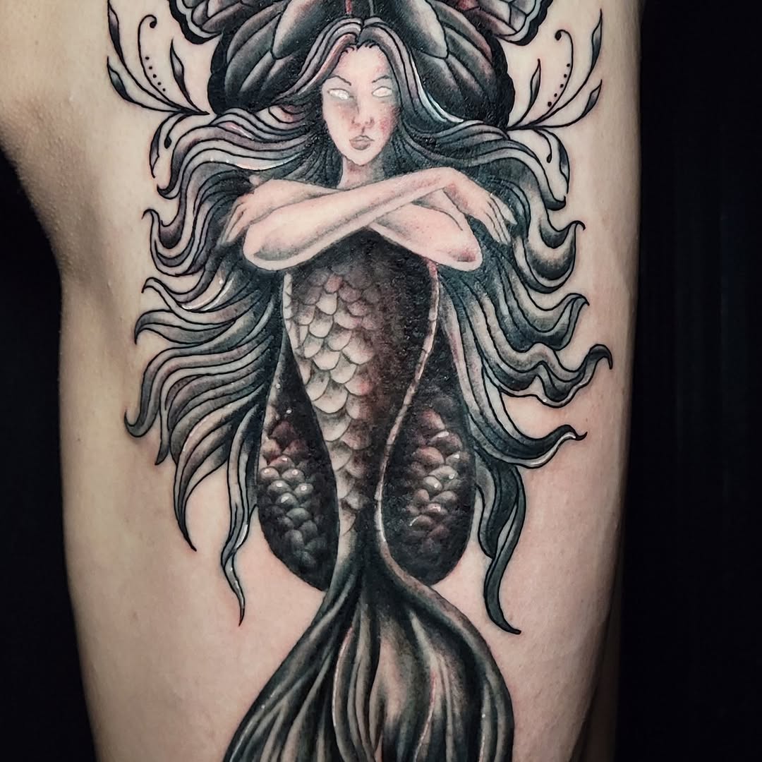 Tattoo by @theinkboxtattoos — black_and_grey, realism