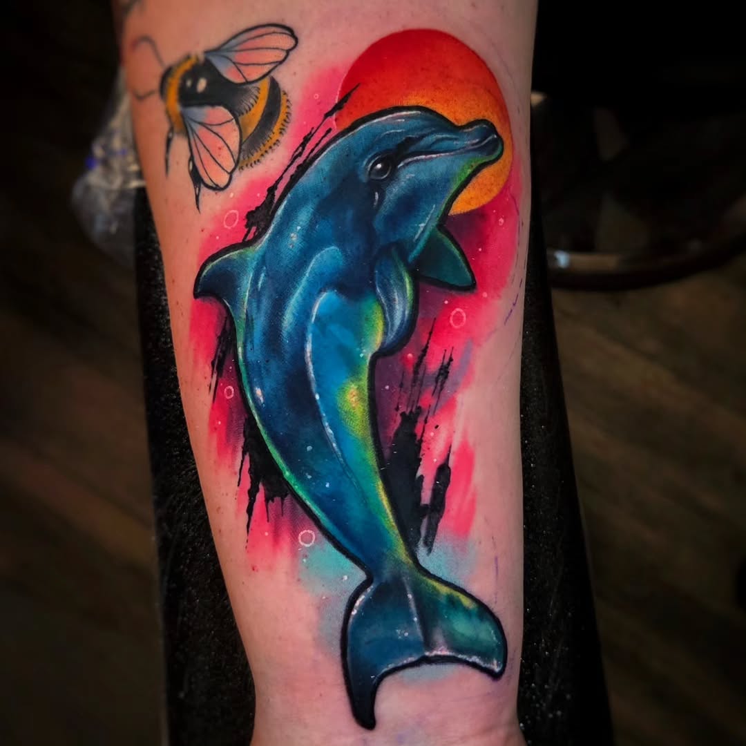 Tattoo by @victor_hatch_tattoos — realism, watercolor