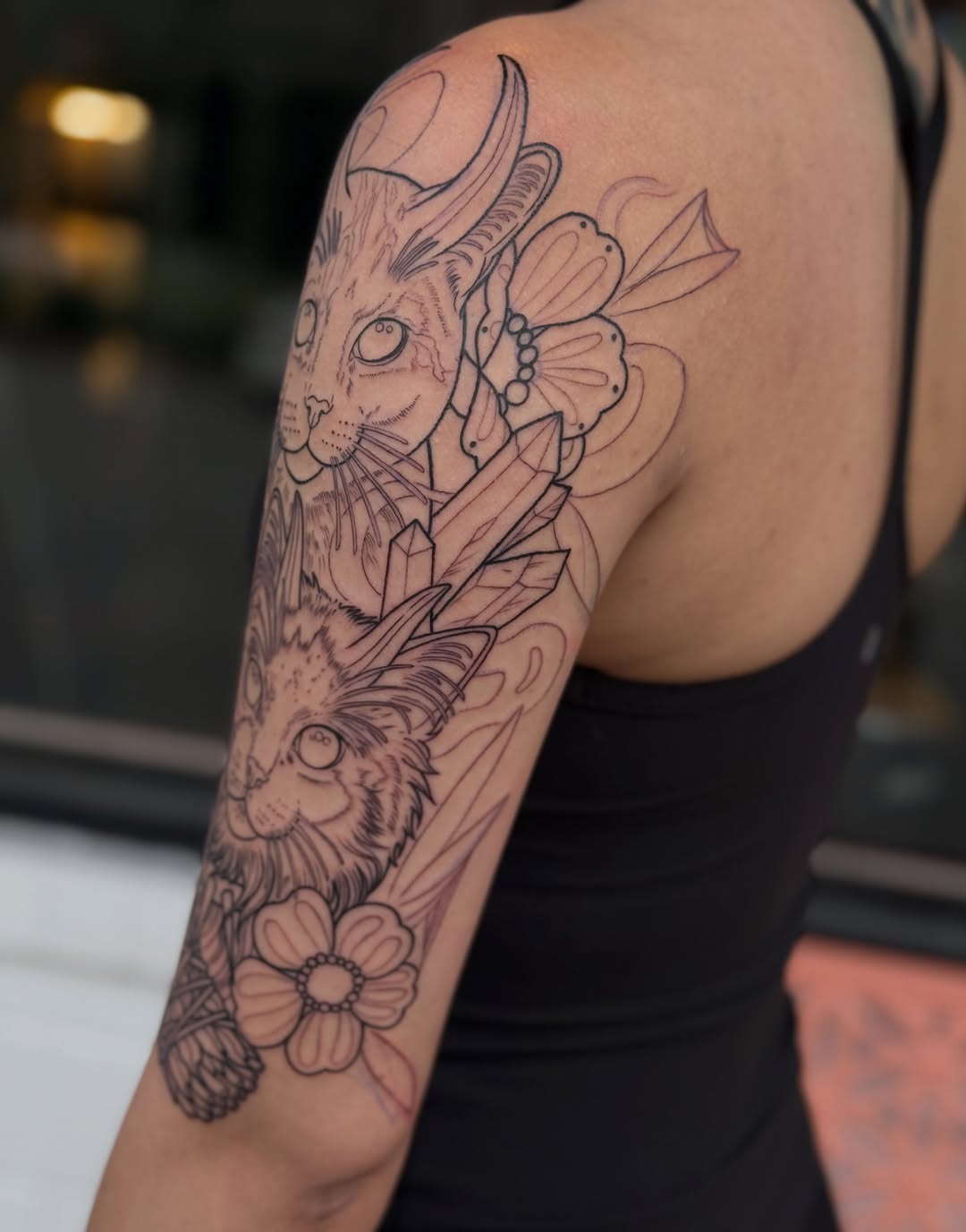 Tattoo by @flying_tiger_social_club — illustrative, fine_line