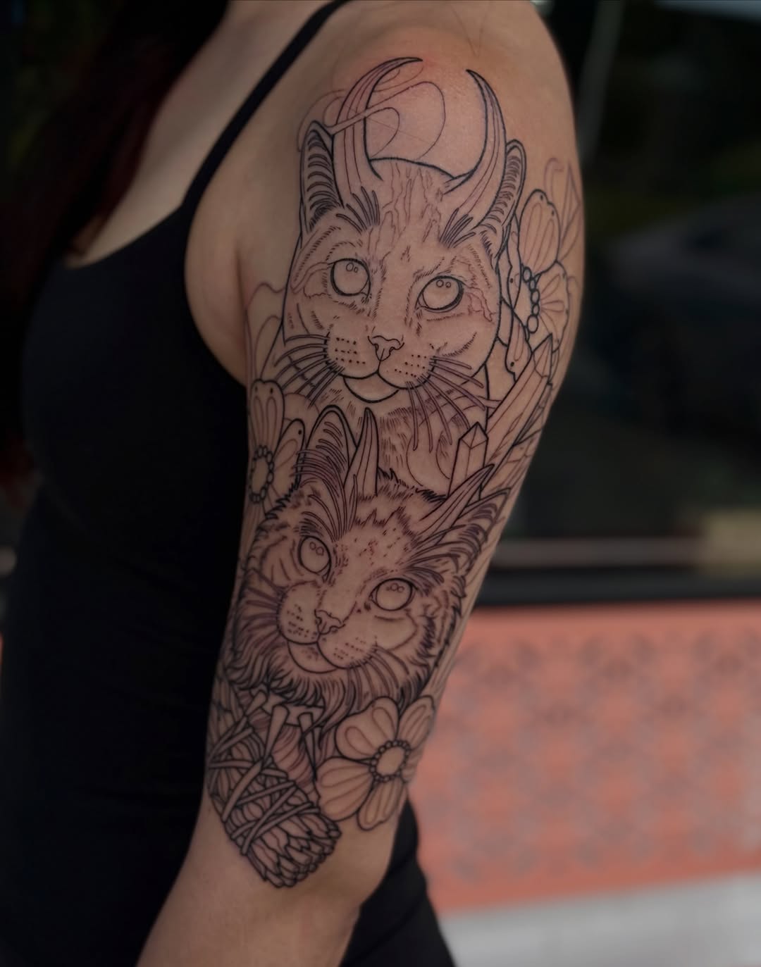 Tattoo by @flying_tiger_social_club — illustrative, black_and_grey