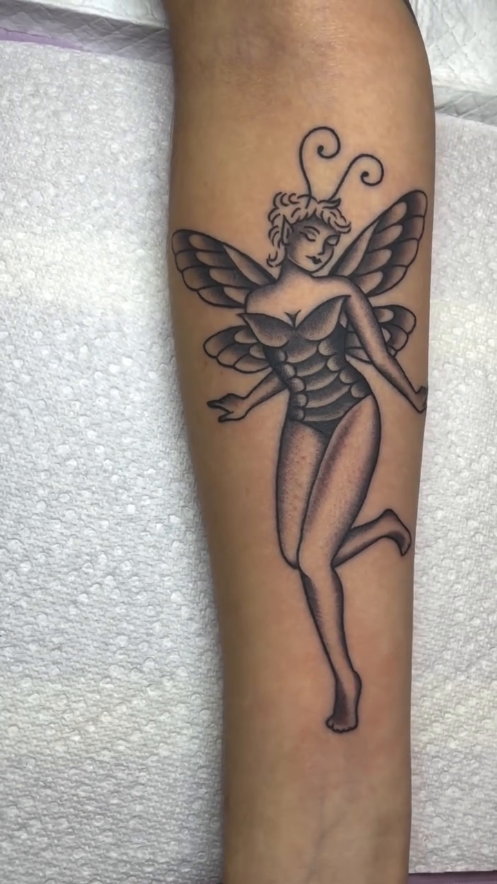Tattoo by @caitberries — black_and_grey, neo_traditional