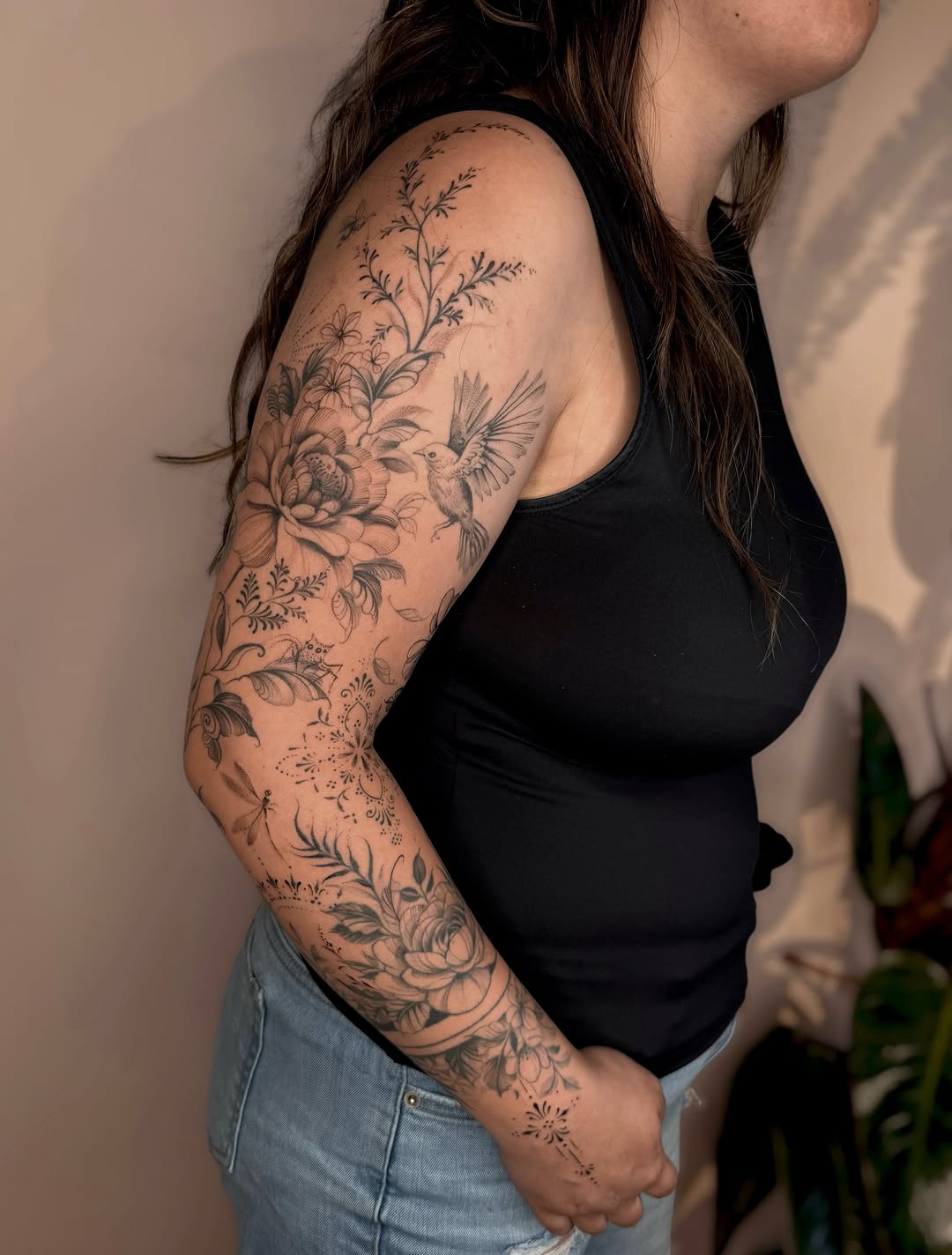 Tattoo by @slaubcreation — fine_line, black_and_grey