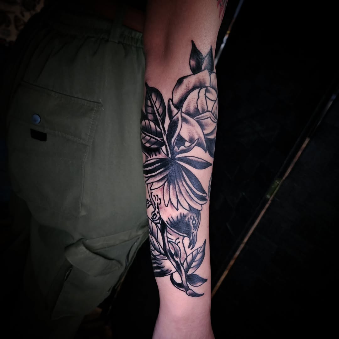 Tattoo by @celinaward — black_and_grey, realism