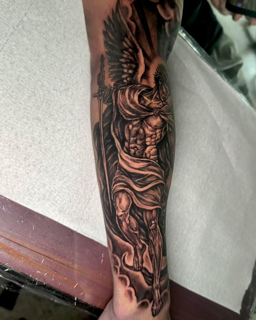 Tattoo by @jherrontattoo — realism, black_and_grey