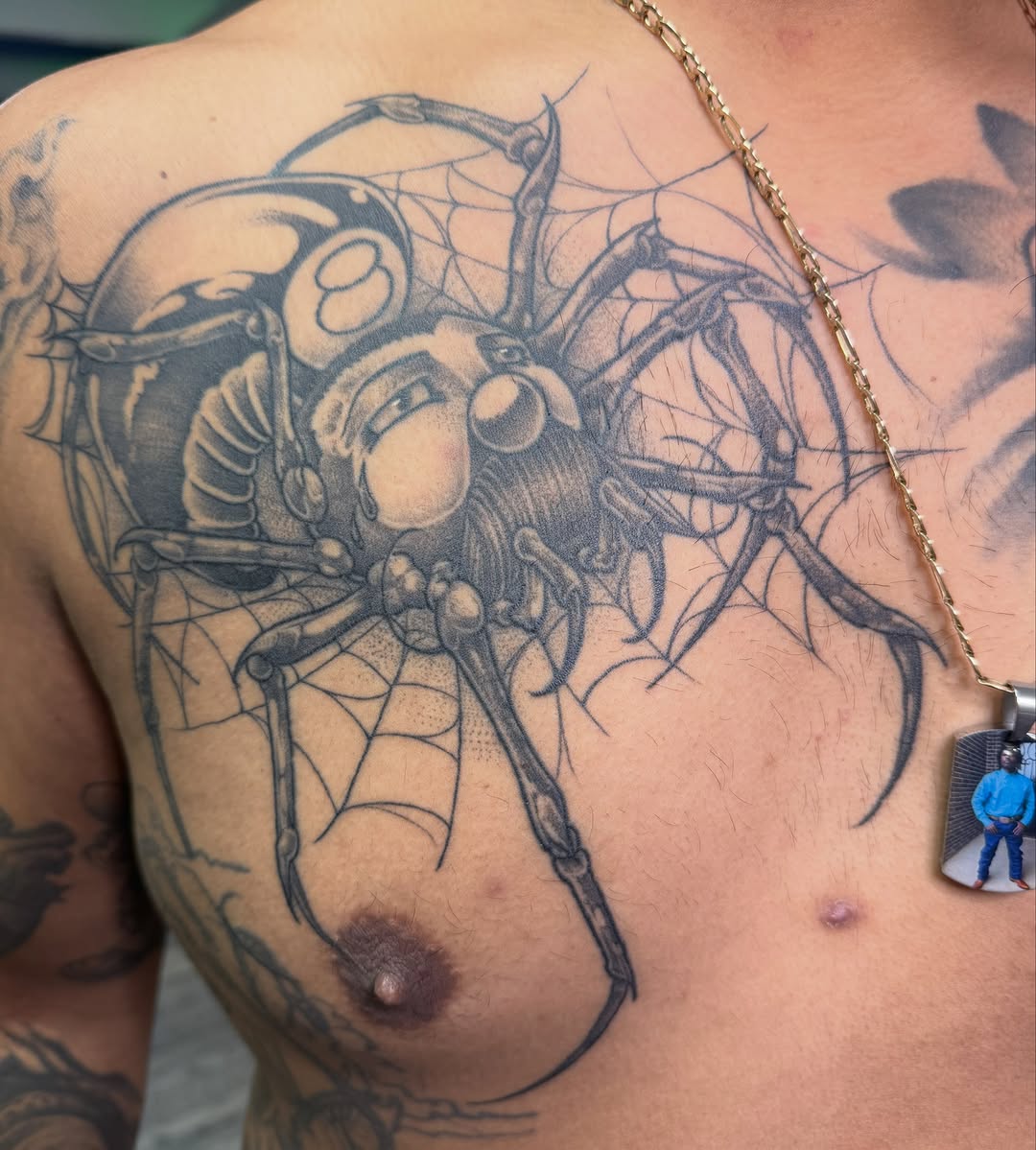 Tattoo by @que.sera8 β black_and_grey, dark_realism