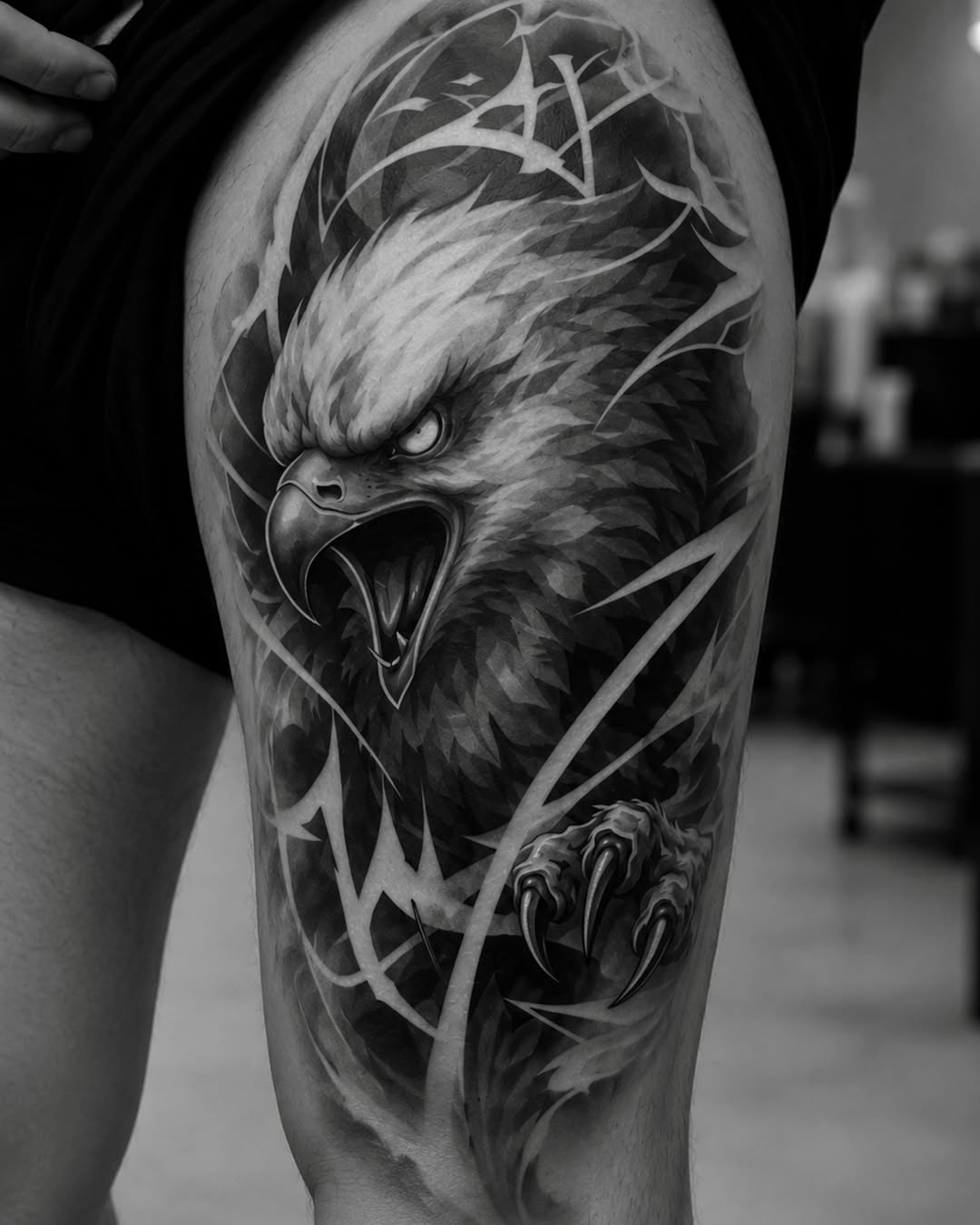 Tattoo by @dokdan.tt — realism, black_and_grey