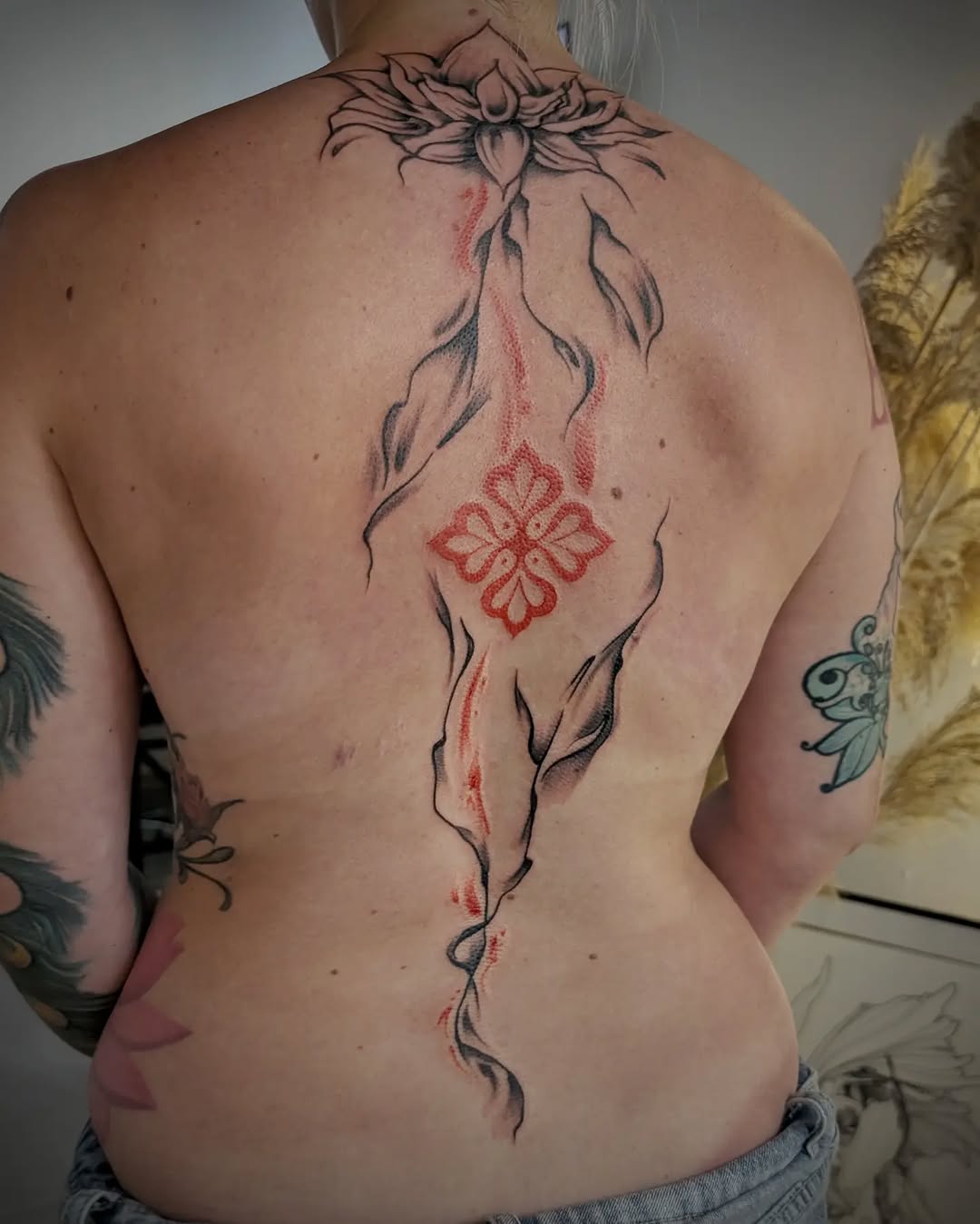Tattoo by @49tats — black_and_grey, dotwork