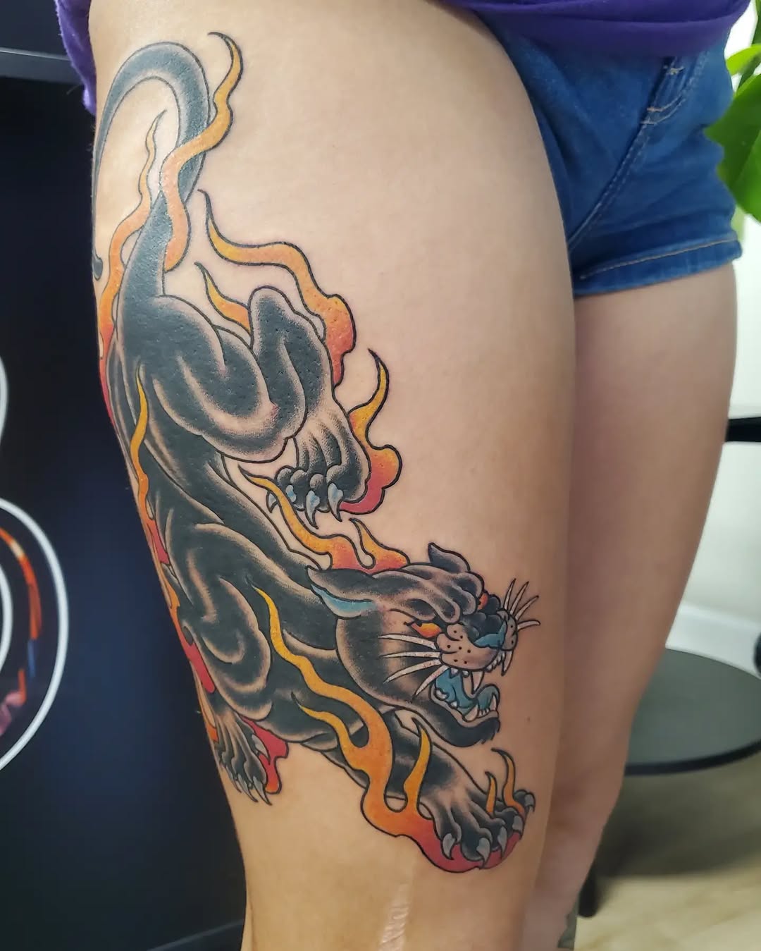 Tattoo by @katy_did_it โ neo_traditional, blackwork