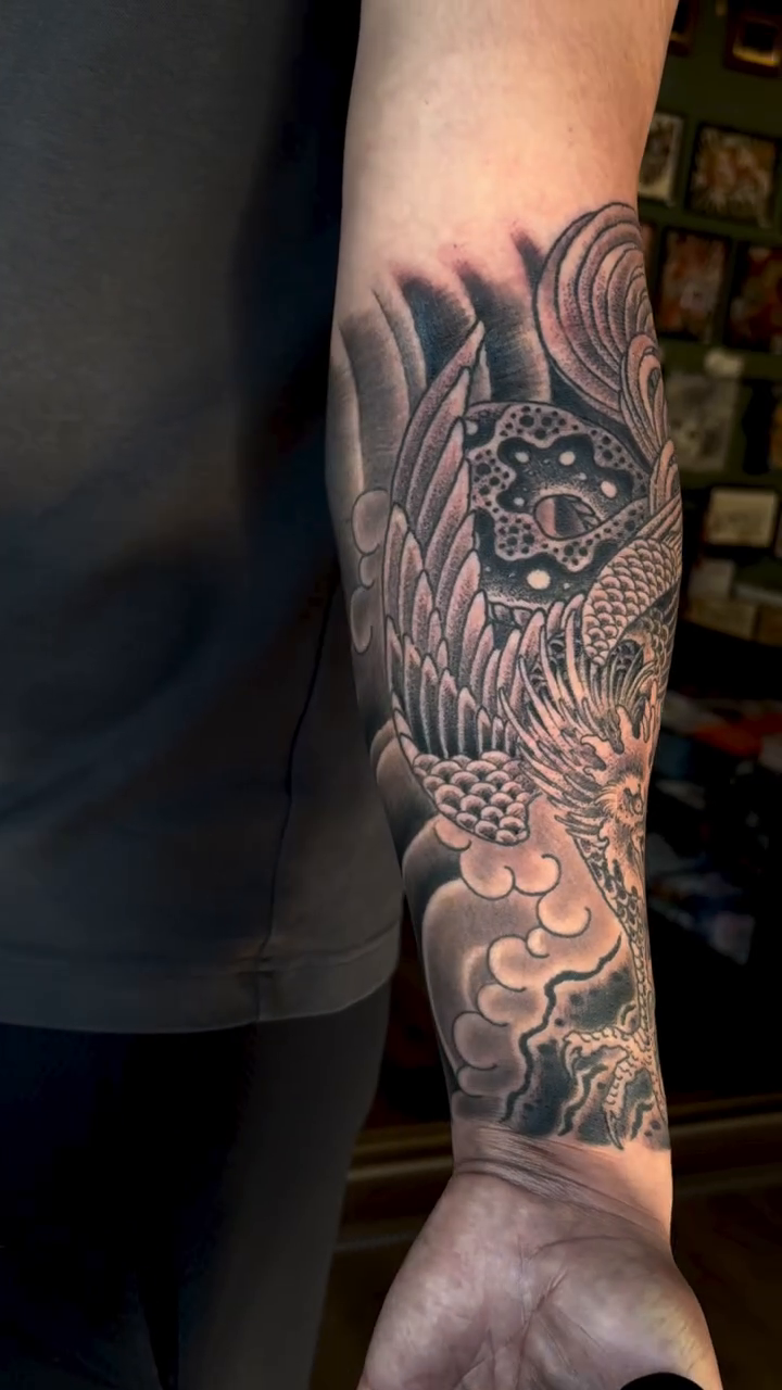 Tattoo by @elijahcole — japanese_irezumi, black_and_grey