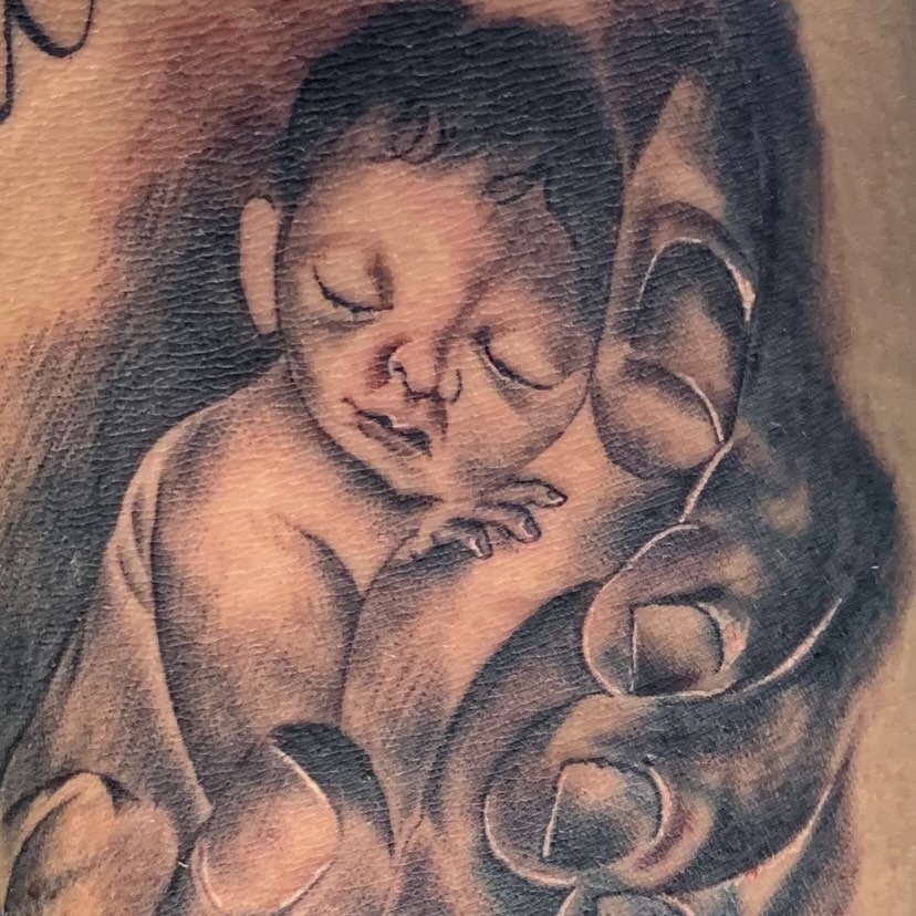 Tattoo by @merlin_inktattoo237 — realism, black_and_grey