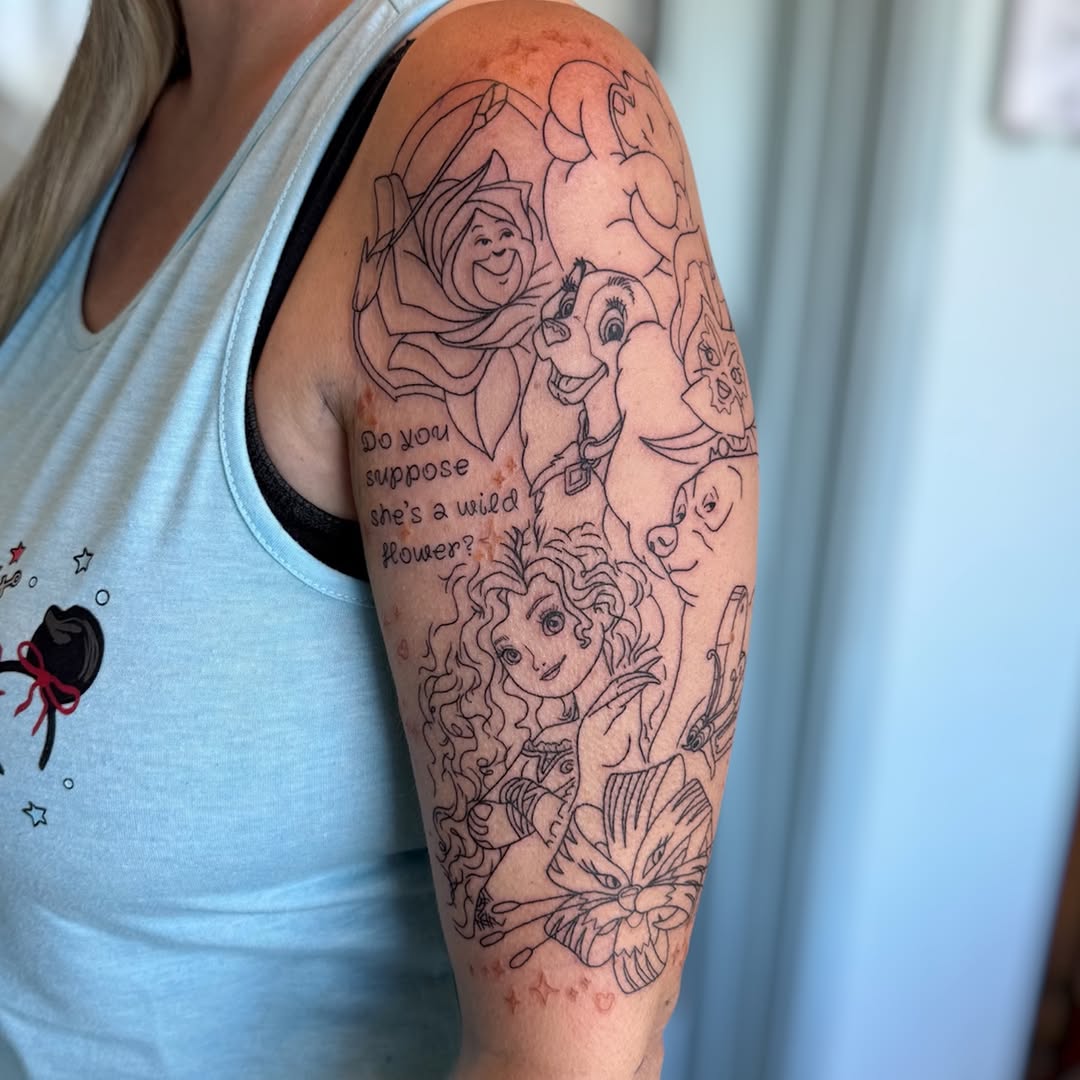 Tattoo by @disnerdtattoo — anime, lettering_script