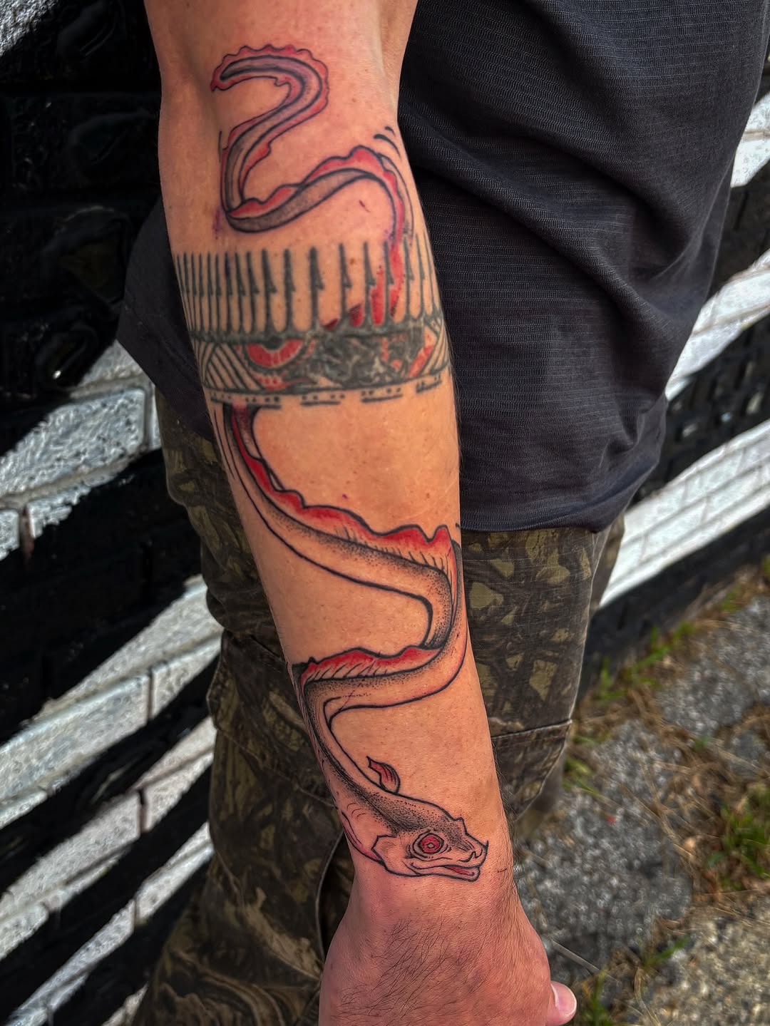 Tattoo by @smellsrotten โ japanese_irezumi, black_and_grey