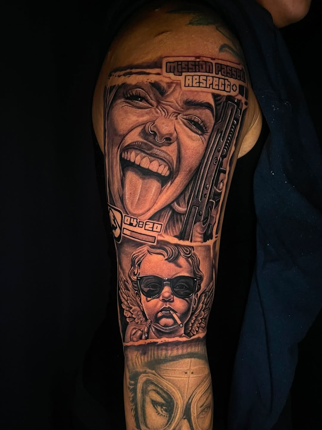 Tattoo by @saintstatts — realism, black_and_grey