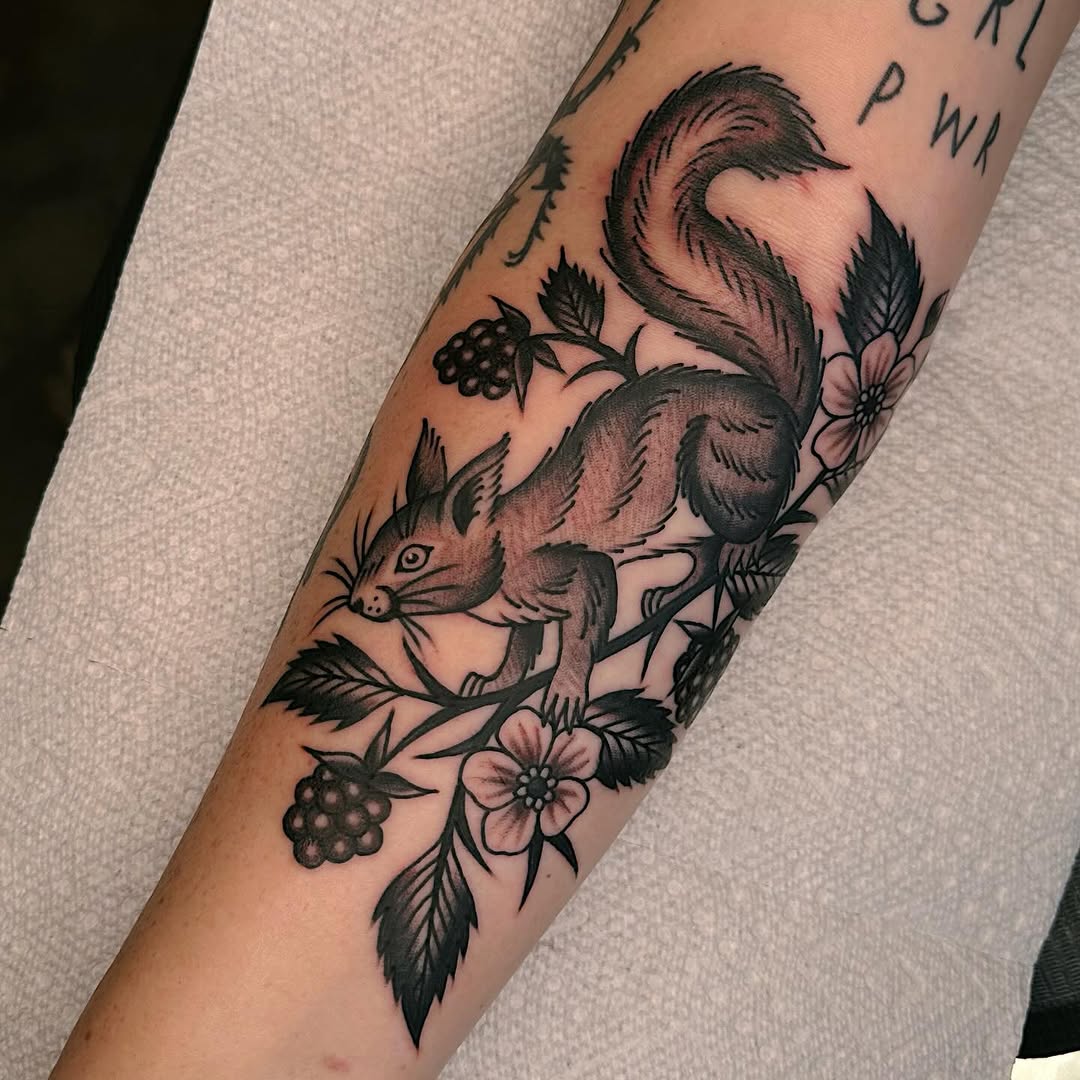 Tattoo by @heiditattoo — black_and_grey, neo_traditional