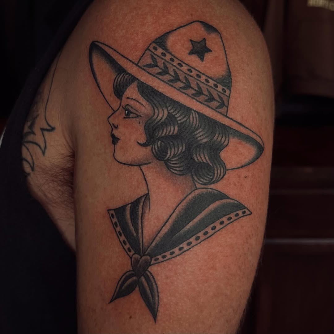 Tattoo by @heiditattoo — american_traditional, black_and_grey