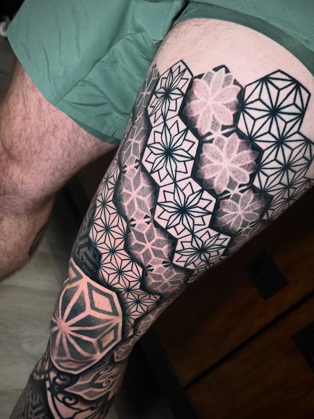 Tattoo by @jc_tats โ geometric, dotwork