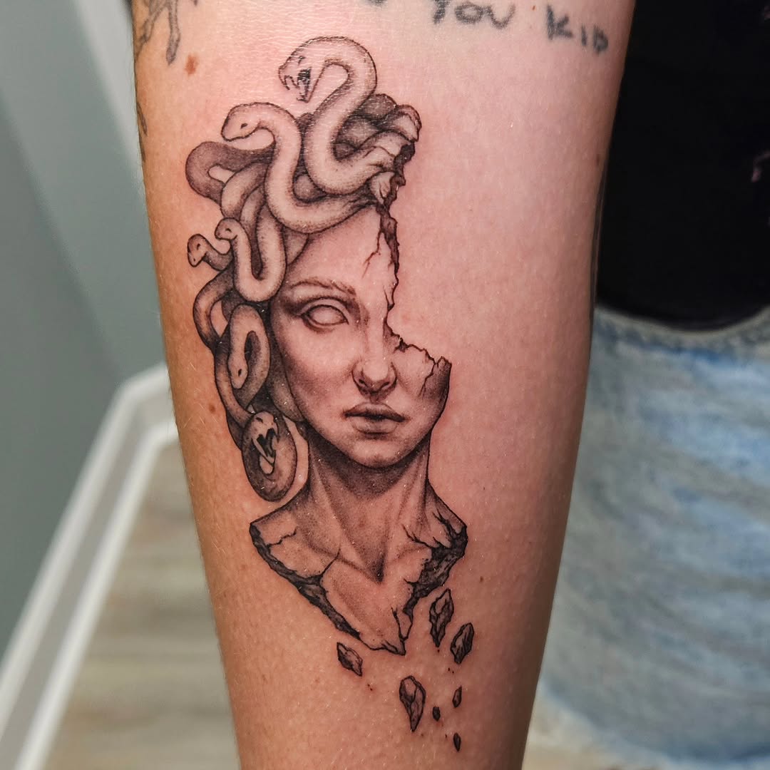 Tattoo by @inkkculturetattoollc — black_and_grey, realism