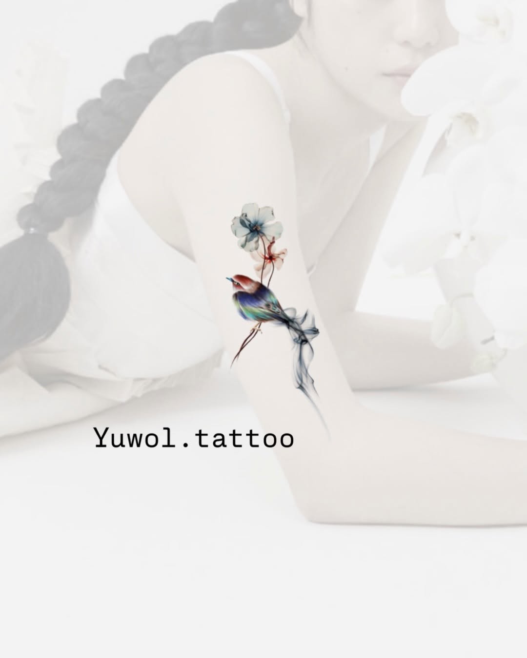 Tattoo by @yuwol.tattoo — watercolor, fine_line