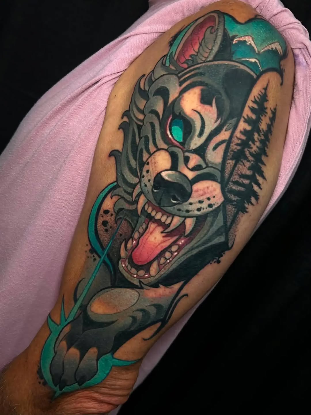 Tattoo by @teamrockettattoo — new_school, black_and_grey