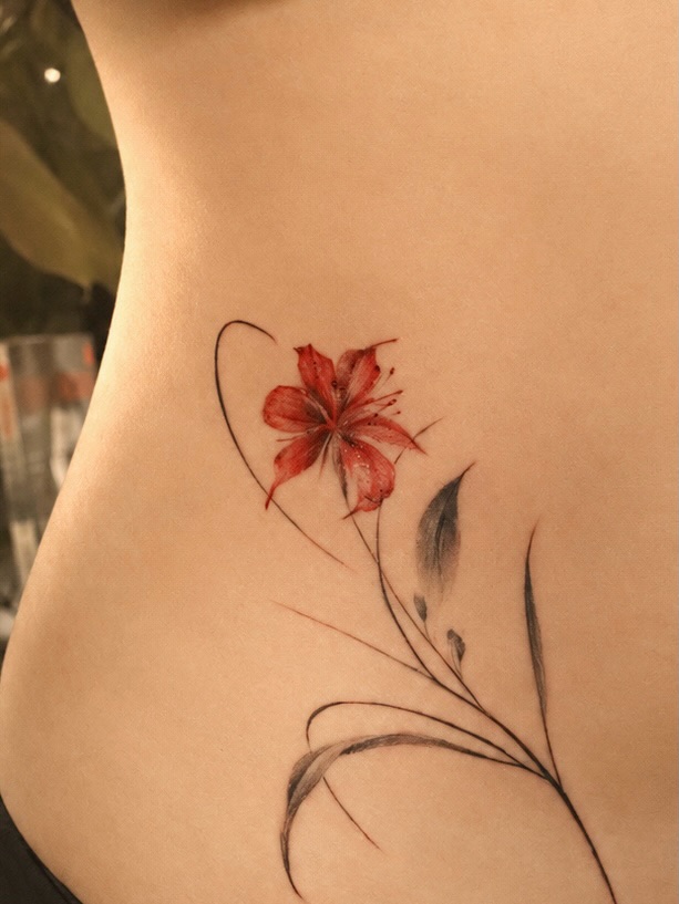 Tattoo by @haesol_ink β fine_line, watercolor