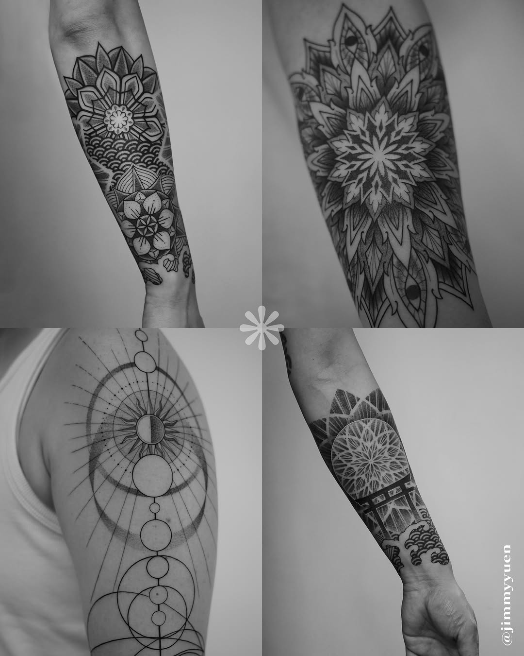 Tattoo by @jimmyyuen — geometric, dotwork
