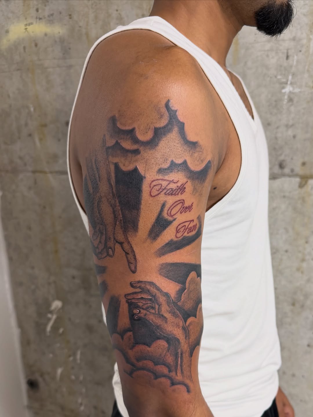 Tattoo by @kreatress.inks โ black_and_grey, lettering_script