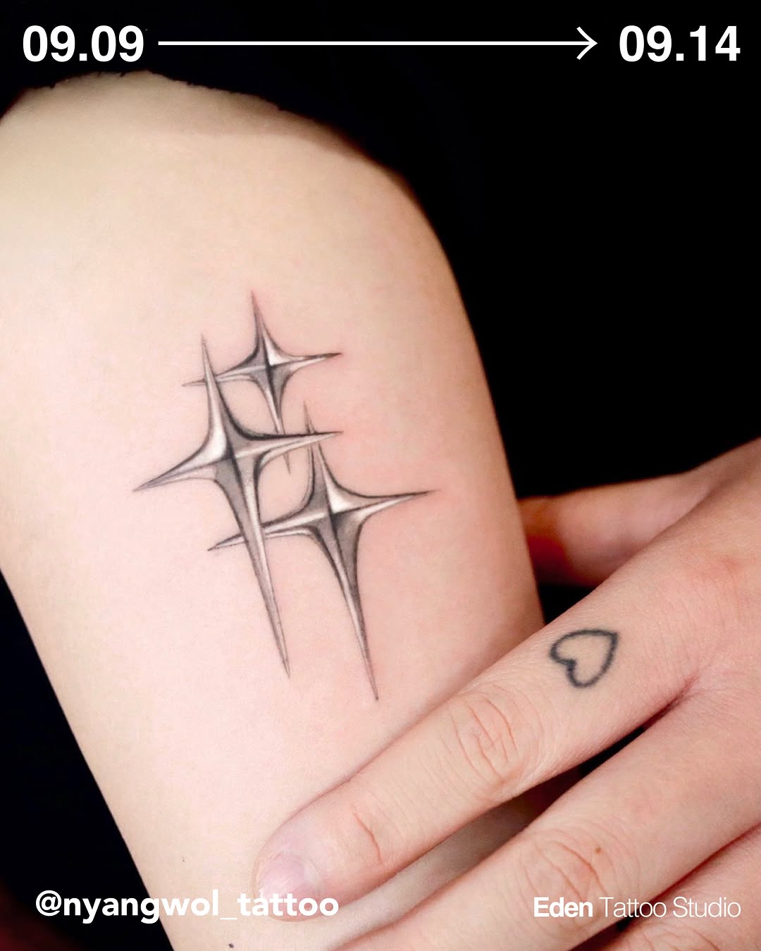 Tattoo by @nyangwol_tattoo — fine_line, black_and_grey