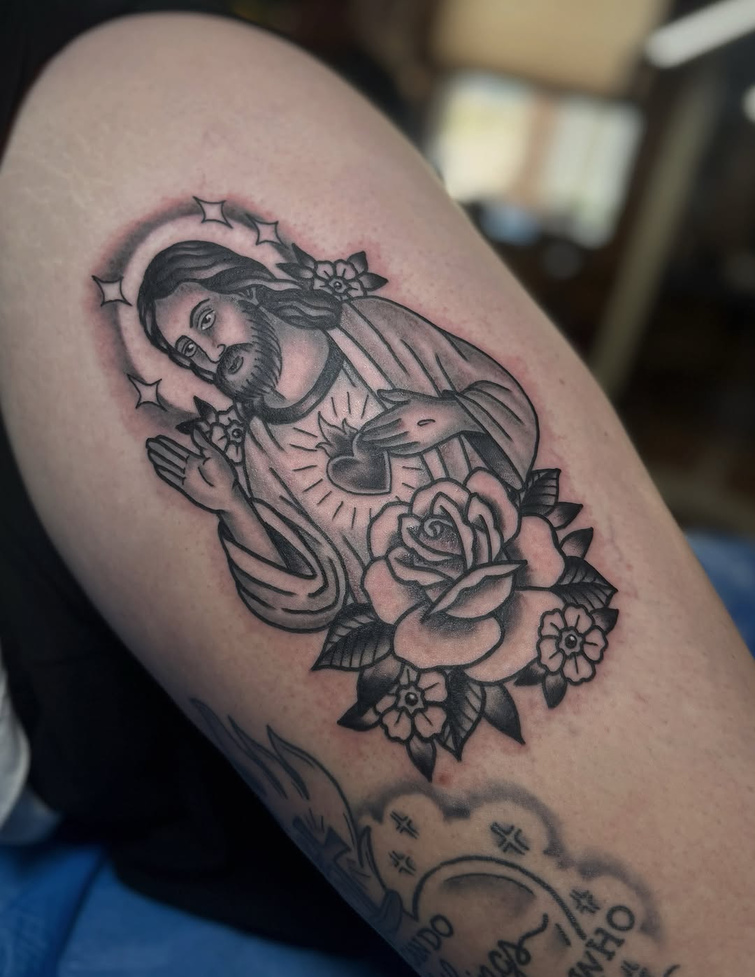 Tattoo by @jenderella — american_traditional, black_and_grey