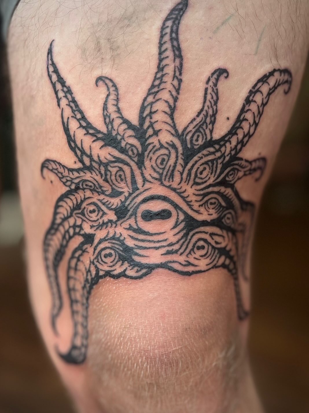 Tattoo by @coyotejo.tattoo — blackwork, dark_realism