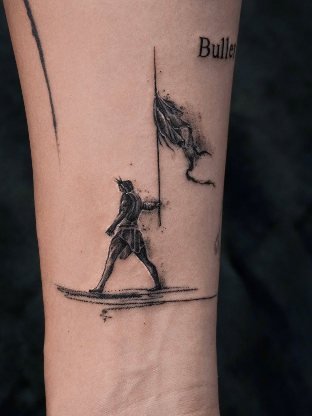 Tattoo by @maru.tattooist — black_and_grey, illustrative