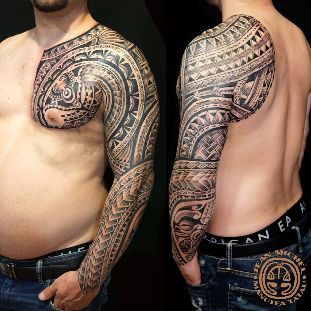 Tattoo by @jeanmichelmanutea โ tribal, blackwork