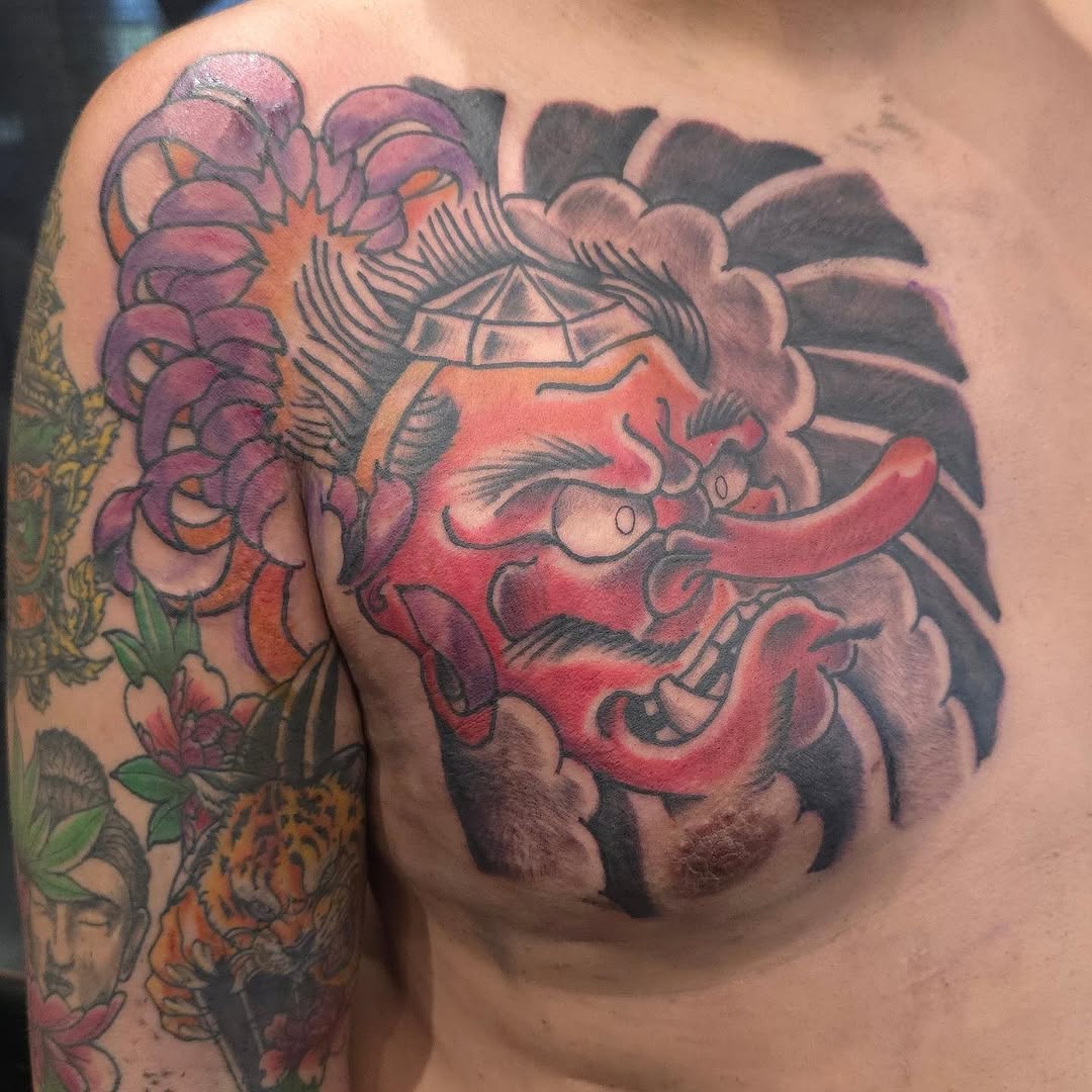 Tattoo by @eddie_ink.tat — japanese_irezumi, black_and_grey