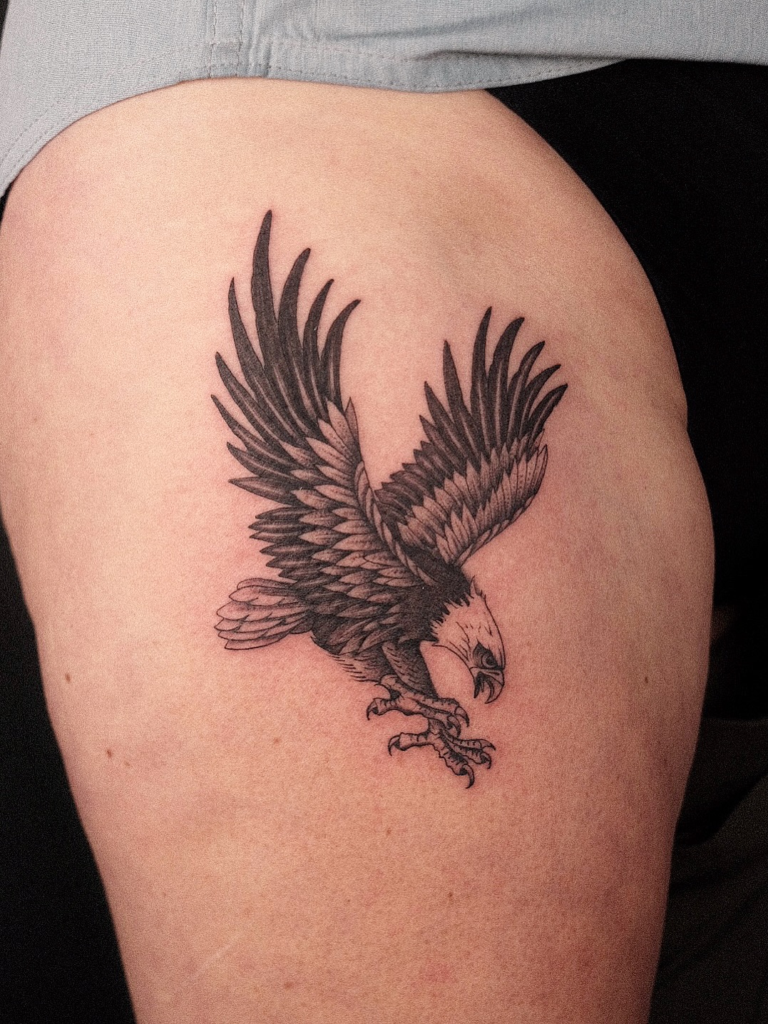Tattoo by @shaypokes — black_and_grey, realism