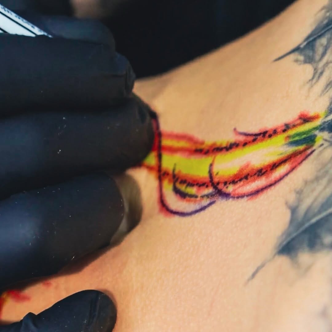 Tattoo by @calebwhitetattoos — fine_line, watercolor
