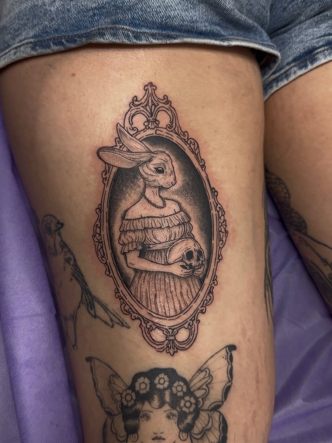 Tattoo by @feralfawntattoo — black_and_grey, realism