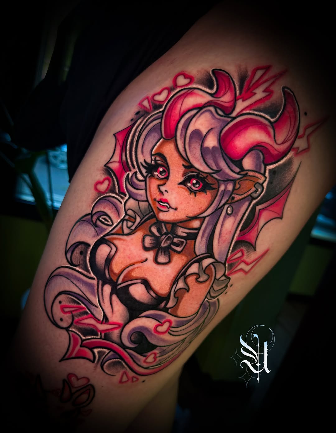 Tattoo by @silverie_inks — new_school, anime