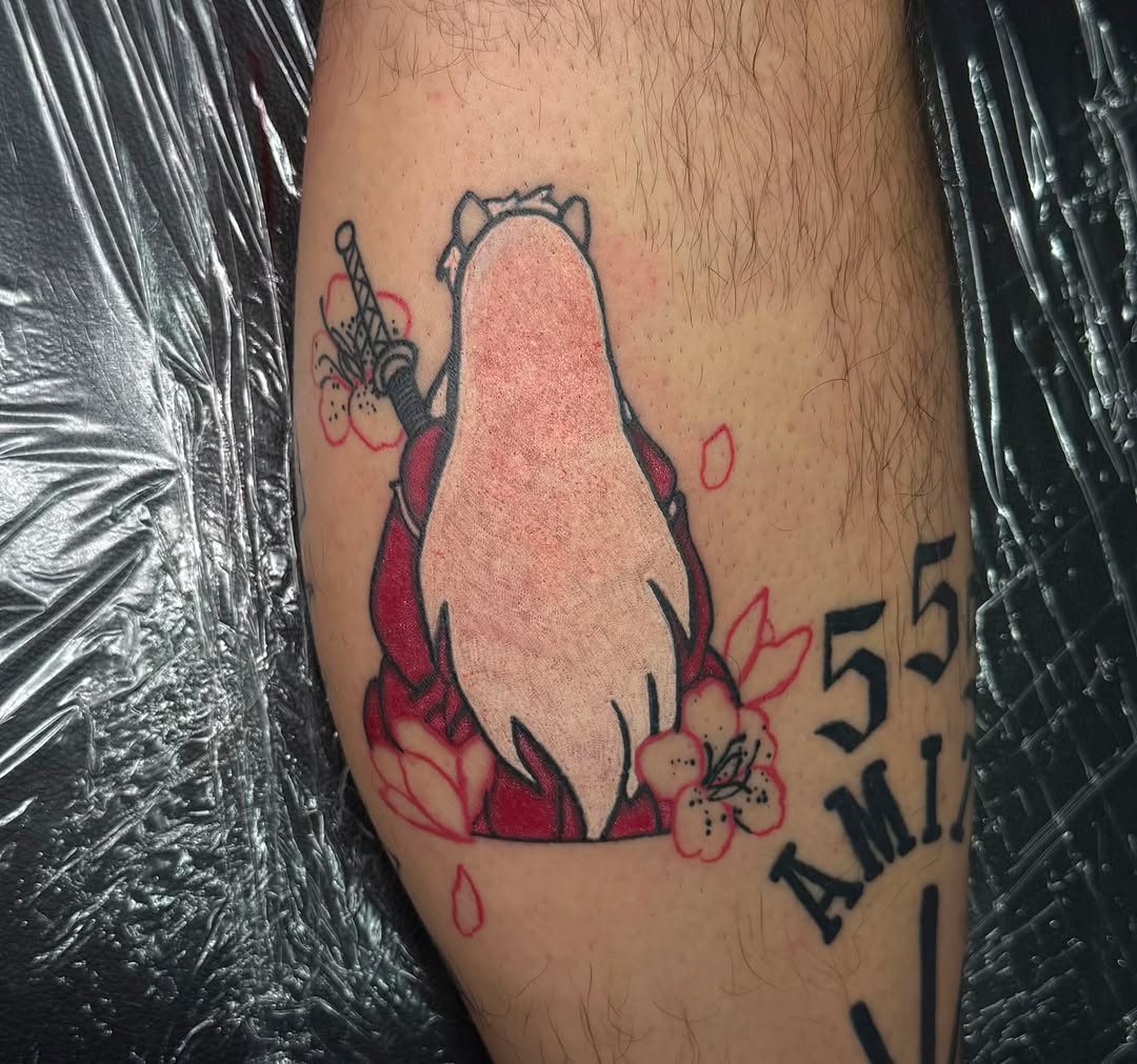 Tattoo by @megan_garvison — anime, fine_line