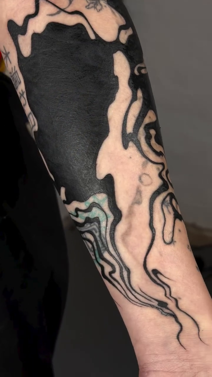 Tattoo by @er.ink.a — blackwork, black_and_grey
