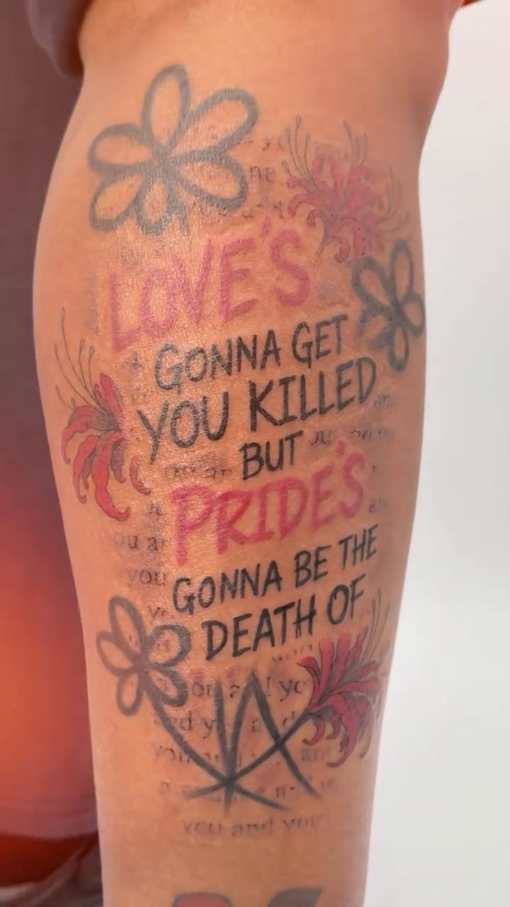 Tattoo by @flying_tiger_social_club — lettering_script, fine_line