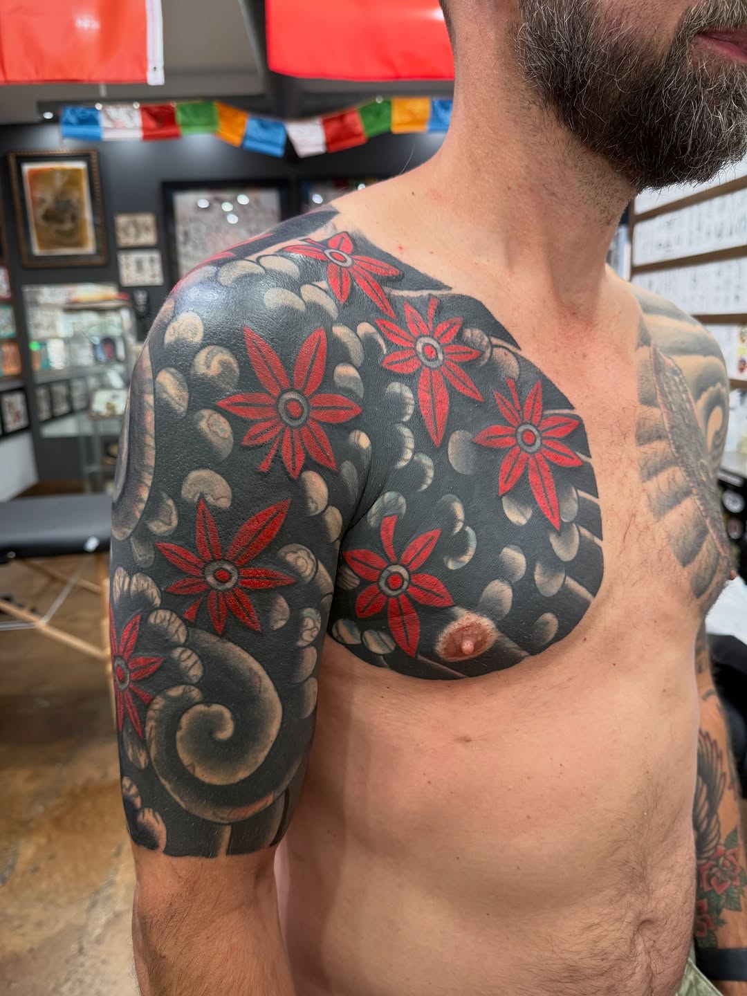 Tattoo by @uncle.kit — japanese_irezumi, black_and_grey