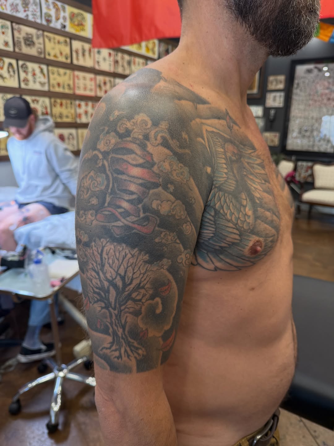 Tattoo by @uncle.kit — japanese_irezumi, black_and_grey
