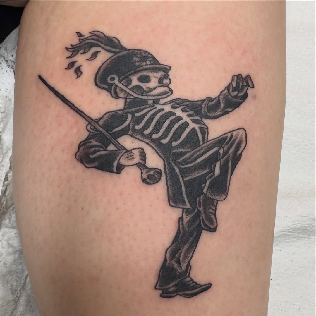Tattoo by @bobbyjoeward — black_and_grey, new_school